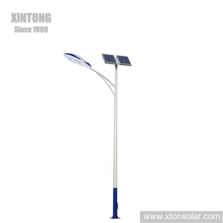 100W Double Arm LED Module Solar Street Light 3000 Lumens 7m