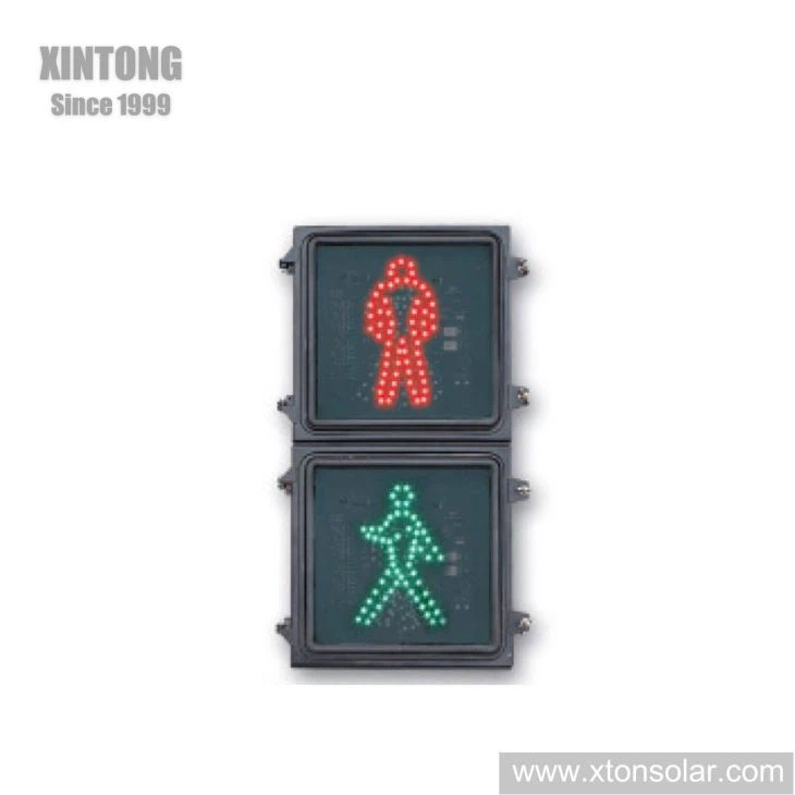 200mm Pedestrian Electronic LED Traffic Signal Light Control