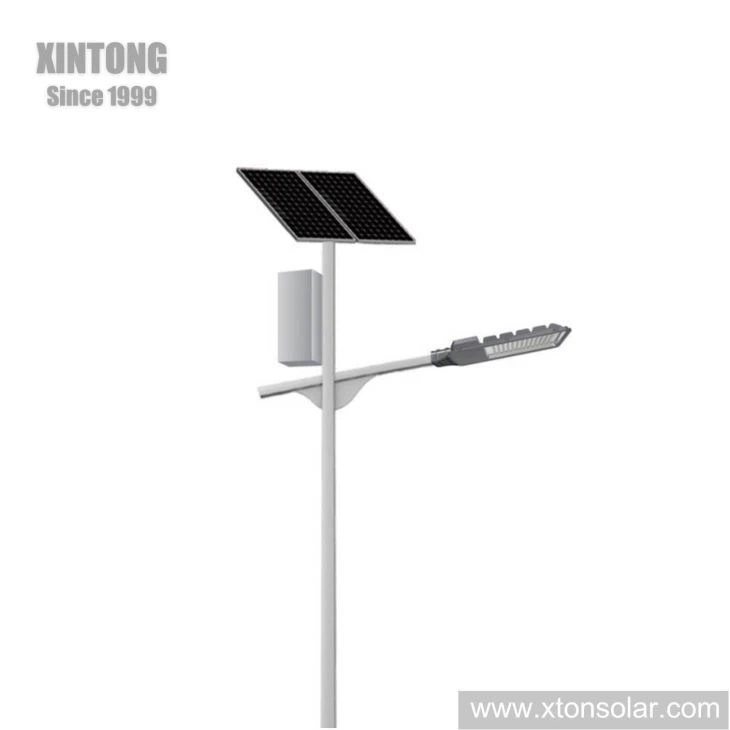 9m Pole Solar Power Street Light White Battery Box